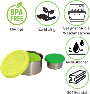 Набір з 3 металевих контейнерів для зберігання продуктів 50, 100, 200 мл Viwanda