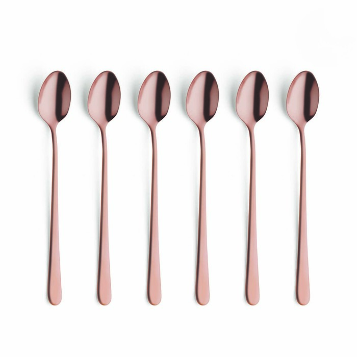 Набір із 6 ложок для холодного чаю Austin Copper Amefa