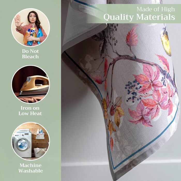 Набір із 3 багатоцільових кухонних рушників Maison d&39 Hermine Rural Christmas, 100 бавовна Барні рушники День подяки/Різдво (50 см x 70 см) (Рівнодення сірий)