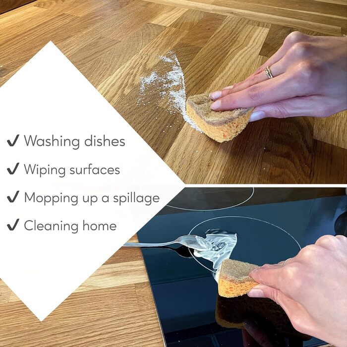 Набір натуральна целюлозна губка та сизалева губка 6 шт eplanita