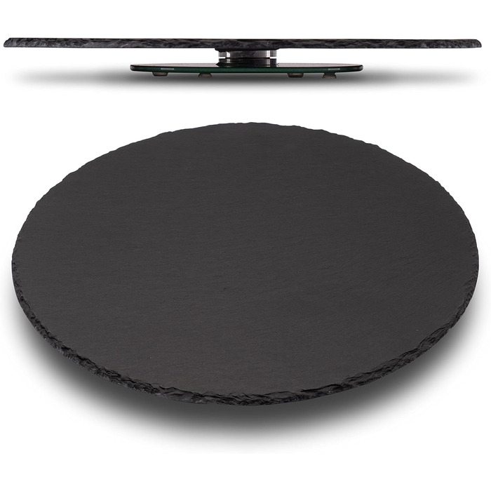 Круглая вращающаяся тарелка 30 см черная Fino Casa