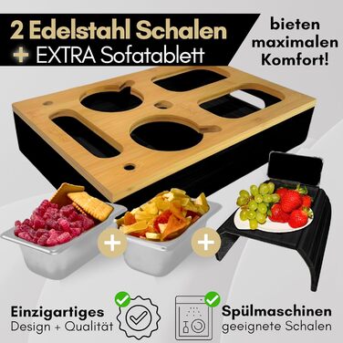 Органайзер для снеків 26,7 х 39,5 х 8 см чорний LURETI