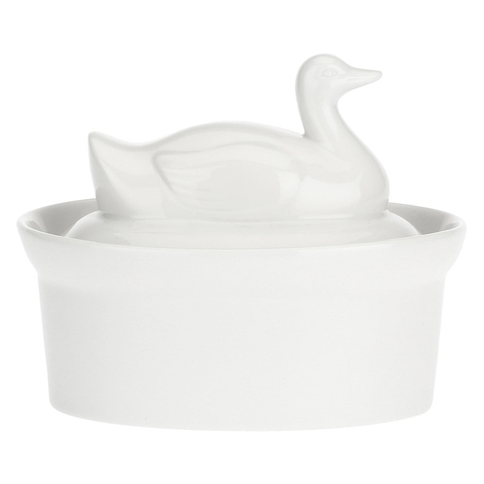 Форма для запікання з кришкою DUCK La Porcellana Bianca TERRINE, порцеляна, 16 x 11 см