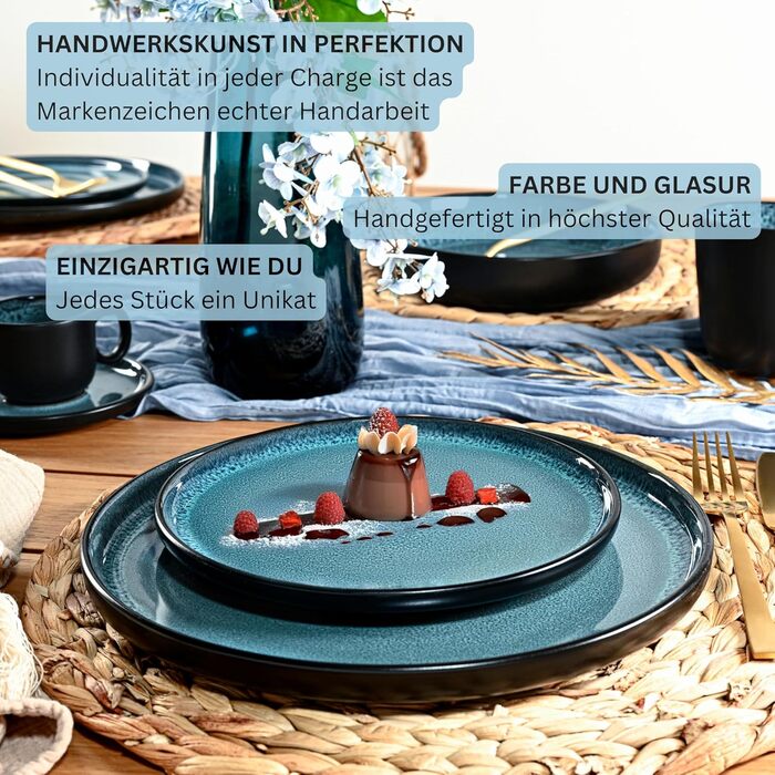 Кам&39яні миски для пасти 6 предметів, набір мисок для пасти на 6 осіб, набір мисок, придатний для миття в посудомийній машині та мікрохвильовій печі, велика багатофункціональна миска темно-сірого кольору 750 мл КОЛЕКЦІЯ VALUE (Vigo, десертні тарілки 6 пр