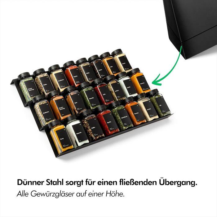 Органайзер для спецій металевий чорний, KIVY