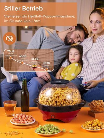 Машина для попкорну 5,5 л, 800 Вт червоний HOUSNAT