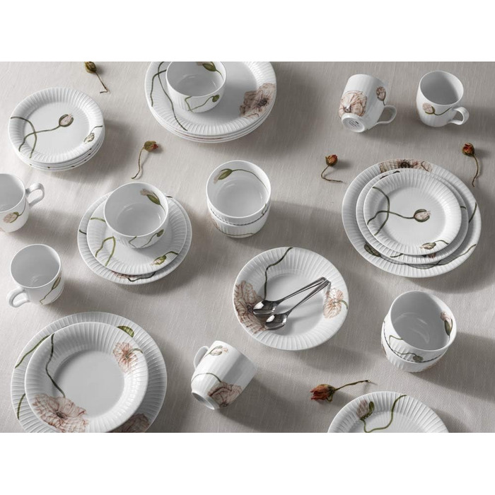 Пиала 12 см, белая с акварельным узором Poppy Hammershøi Kähler