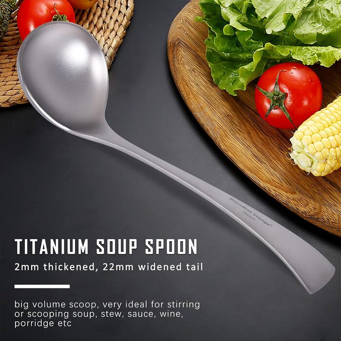 Титановий ополоник для супу iBasingo