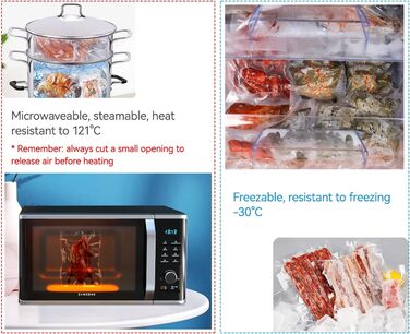 Вакуумні пакети 200 пакетів 10 x 15/15 x 20/20 x 25/20 x 30 см Taipintee