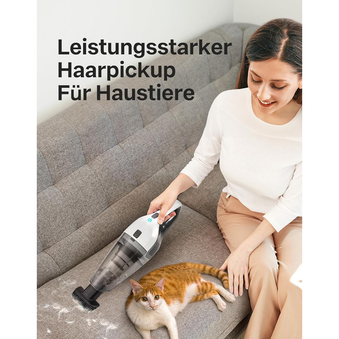 Портативний ручний пилосос, потужний 70 Вт білий Portutif