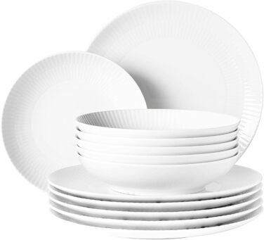 Набор тарелок на 6 персон, 12 предметов, белый Amina Seltmann Weiden