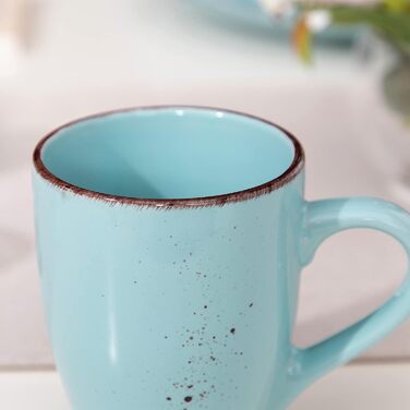 Набір посуду Vancasso на 12 осіб, набір керамічного посуду Navia, комбінований набір з 48 предметів з обідніми тарілками, салатницями, мисками та чашками, вінтажний вигляд, натуральний дизайн