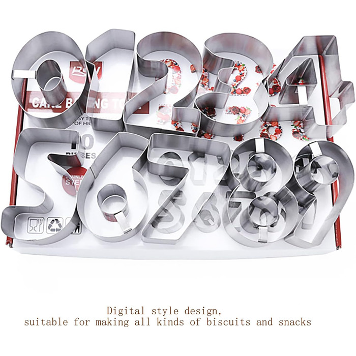 Набір формочок для печива у формі пряникового будиночка, FantasyDay, 10 шт. , формочки для печива з нержавіючої сталі, різдвяні формочки для тематичних тортів, тортів на день народження, помадного печива, сендвічів (10 шт.)