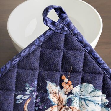 Рукавички для духовки Maison d&39 Hermine, підставки для каструль, 100 бавовна, термостійкі кухонні рукавички, рукавички для духовки (19 см x 33 см) та підставки для каструль (20 см x 20 см) для приготування їжі, Morzine - рукавички для духовки на День по