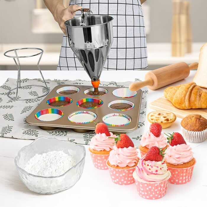 Диспенсер для тіста/млинців з кришкою 1,2 л POFIBO