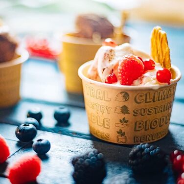 Набір паперові стаканчики для морозива 50 шт. 75 мл BIOZOYG