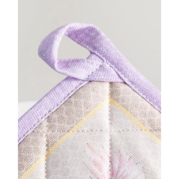 Рукавички для духовки Maison d&39 Hermine, підставки для каструль, 100 бавовна, термостійкі кухонні рукавички, рукавички для духовки (19 см x 33 см) та підставки для каструль (20 см x 20 см) для приготування їжі, Morzine - рукавички для духовки (19 x 33 с