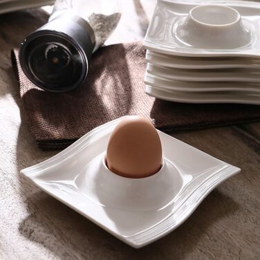 Серія FLORA, набір порцелянових креманки для каш з 6 предметів, миска для рису 450 мл, закусочна миска, десертна миска для салату, супів, рамен, фруктів і т.д. 13,5x13,5x5,4 см (білий, 12 шт. (упаковка 1))