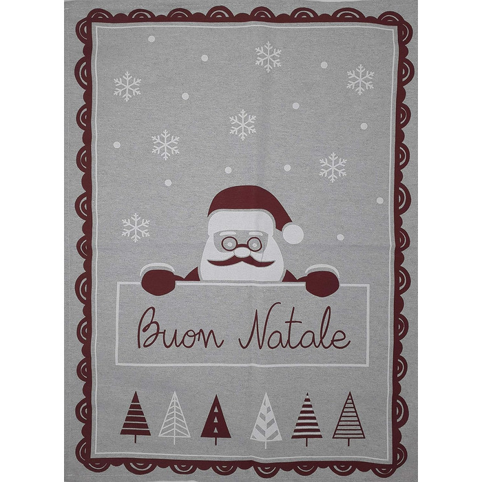 Набір з 12 різдвяних кухонних рушників 70 x 50 см Zambaiti