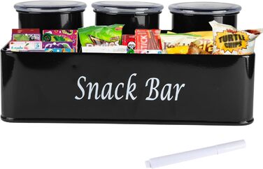 Диспенсер для снеків 33 х 21 см чорний ZoeQide