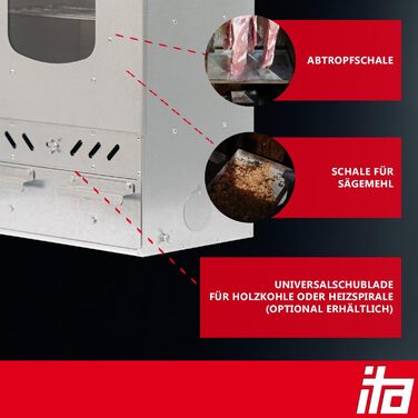 Преміальна коптильна шафа з 3 рівнями ITA