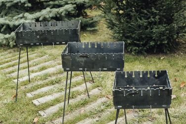 Набор портовиного мангала и 6 шампуров с чехлом для гриля KL - 6/3