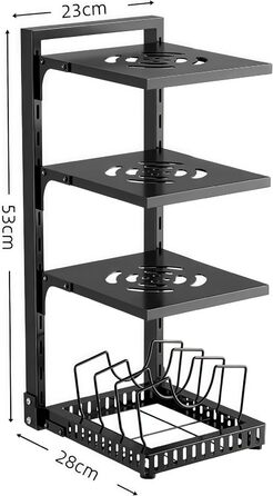 Органайзер для посуду з регульованими відділеннями 23 х 28 х 53 см HIMKI