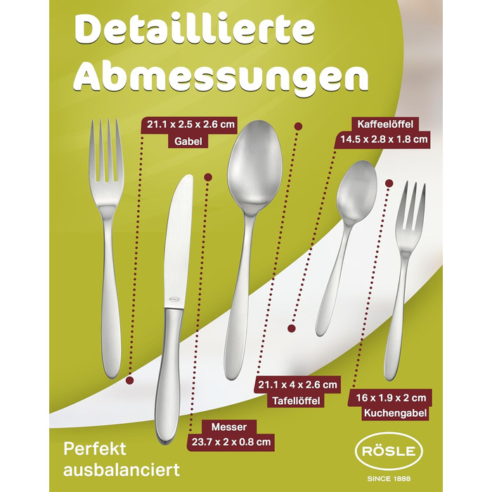 Набір столових приборів на 12 осіб 60 предмети Rosle