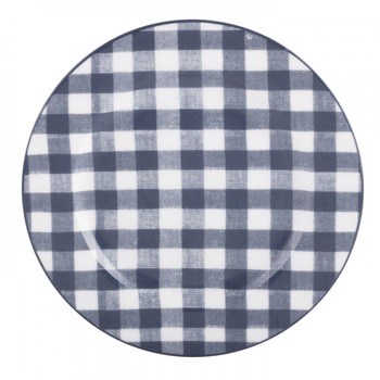 Тарілка десертна Katie Alice VINTAGE INDIGO Gingham, фарфор, діам. 19 см