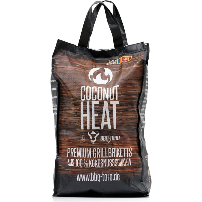 Барбекю-Торо Кокосове тепло Брикети кокосового гриля преміум-класу для тривалих робіт, 100 кокосова шкаралупа Кокосове вугілля для голландської печі Кокосові брикети Вугільний гриль Вугільний кокосовий брикет для барбекю (Кокосове тепло - для коротких роб