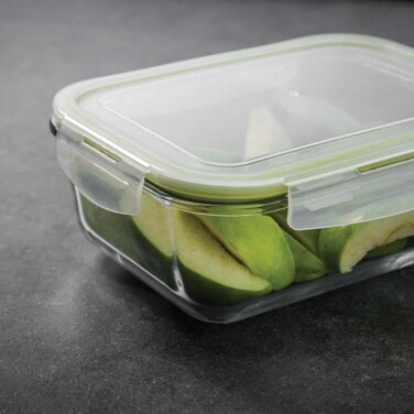 Контейнер харчовий прямокутний BergHOFF, скляний, 14,5 х 11 см, 0,33 л