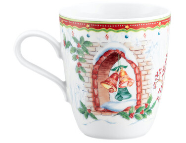 Різдвяний кухоль з ручкою 400 мл Лось з дитиною, порцеляна Seltmann Weiden