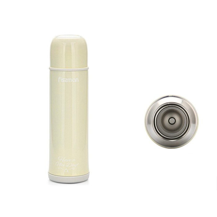 Термос для чая и кофе Fissman 480 мл желтый (9658)