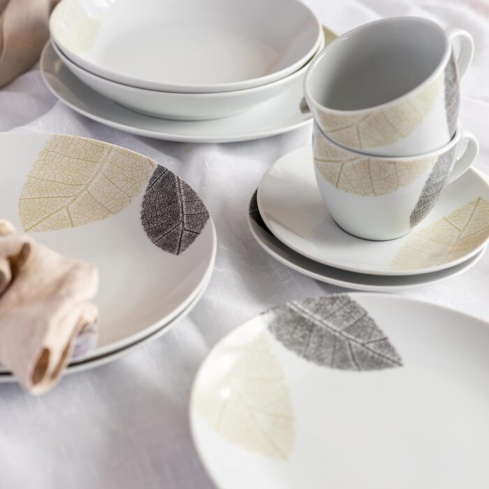 Набір посуду на 6 персон 30 предметів порцеляна білий MÄSER