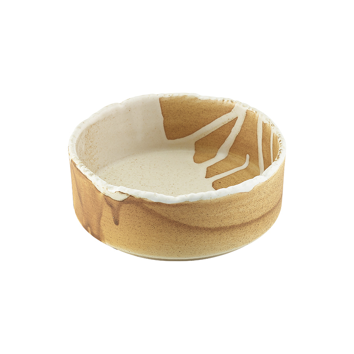 Плоска миска кругла 13 см, 440 мл, Terra Porcelain Roko Sand, GenWare