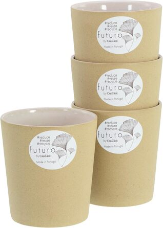 Серія Futuro чорний, набір посуду з 16 предметів, комбінований набір керамограніту (білий пісок, кружка), 21539