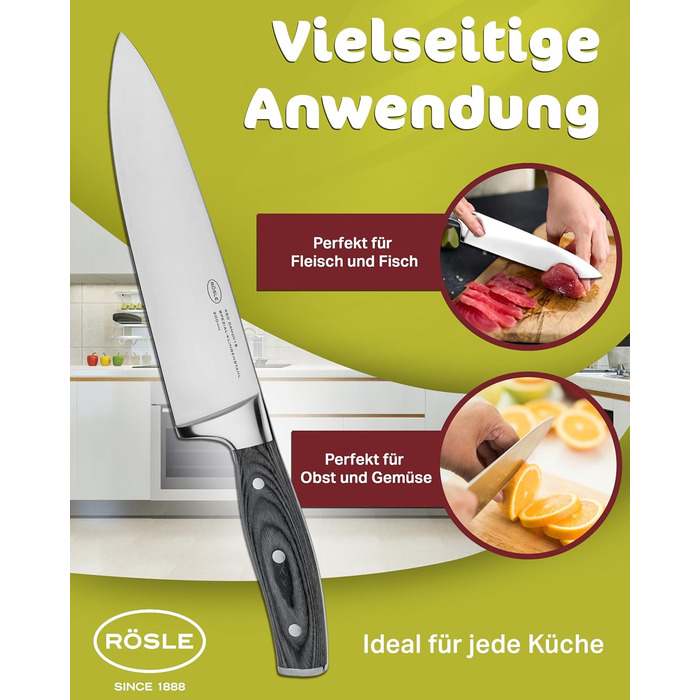 Нож поварской 20 см Wolfgrey Rosle