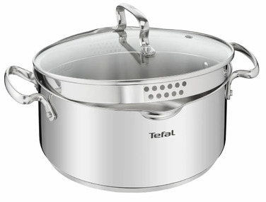 Tefal Кастрюля DUETTO+, 2л, с крышкой, нержавеющая сталь, стекло