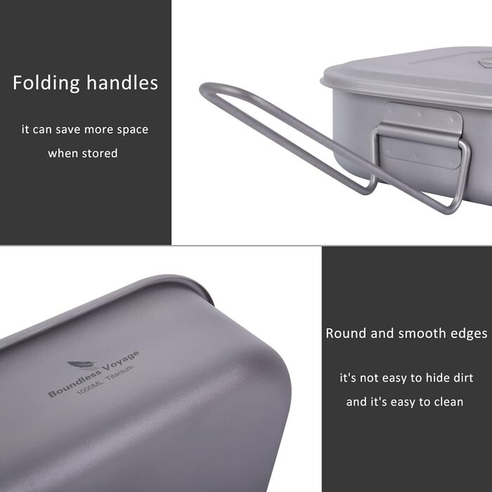 Титановая контейнер с крышкой 1 л Boundless Voyage