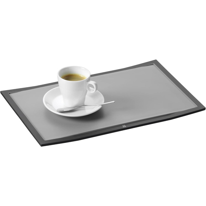 Пластиковая разделочная доска WMF Touch 32 x 20 см, Разделочная доска с канавкой для сока, Доска для разделки мяса, Разделочная доска для лезвий, (Черная, Комплект с набором ножей)