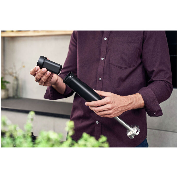 Бездротовий ручний блендер з цифровими кухонними вагами, набір з 4 предметів, чорний Zwilling