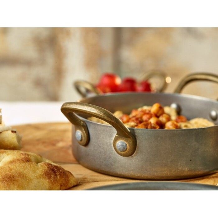 Сковорода для подачи 12.25*3.5 см, 420 мл, круглая, металлическая, Vintage Steel, GenWare