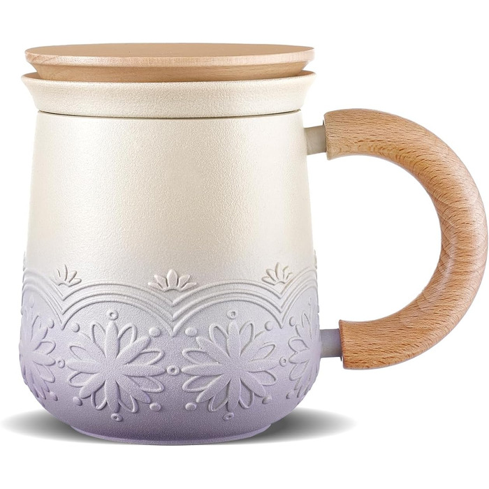 Чайная кружка с крышкой и ситечком, 420 мл Zens