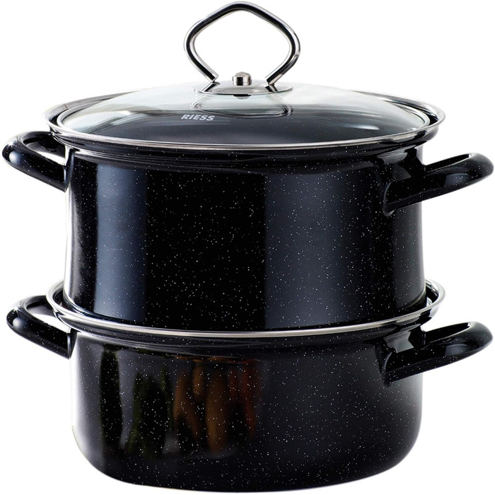 Каструля зі скляною кришкою 22 см Riess