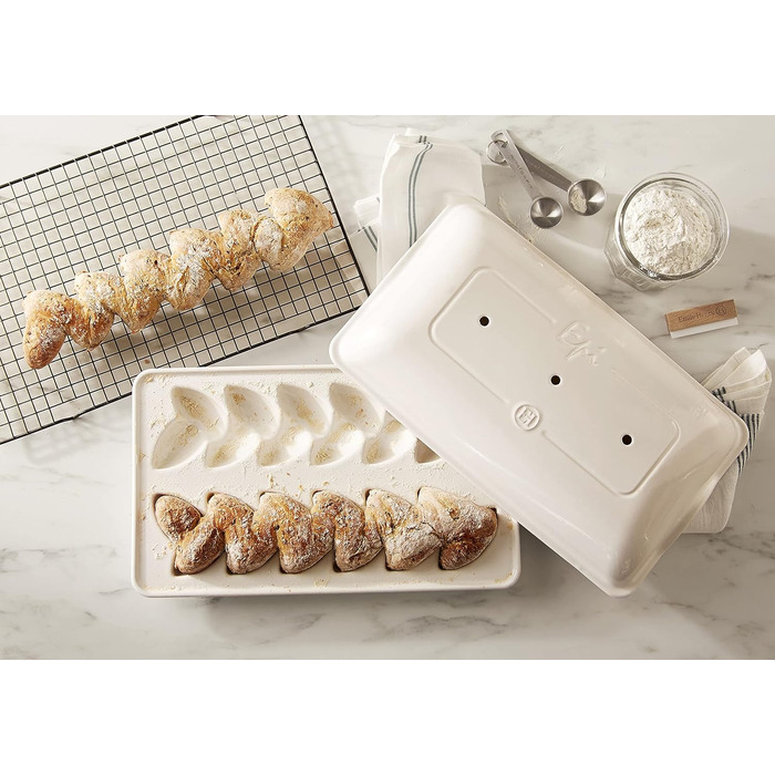 Форма для выпечки багетов Эпи бежевая Emile Henry