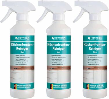Засіб для чищення матових кухонних поверхонь 500 мл, набір 3 предметів HOTREGA