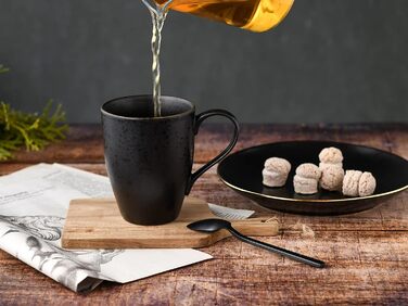 Набір посуду на 4 персони, 16 предметів, чорний Industrial Gold Black Creatable