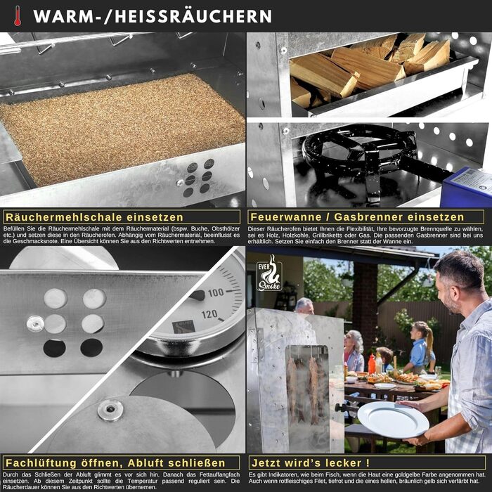 Коптильня з нержавіючої сталі з термометром Magnum VA EVERSMOKE