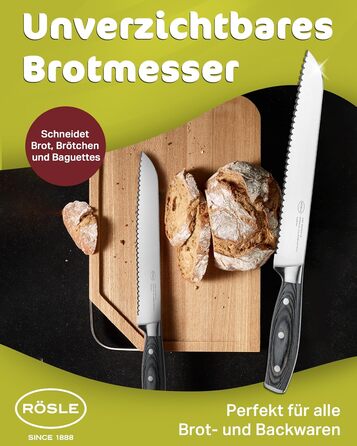 Ніж для хліба 22 см Wolfgrey Rosle