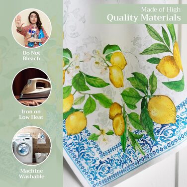 Набір з 3 багатоцільових кухонних рушників Maison d&39 Hermine Сільське Різдво зі 100 бавовни Барні рушники День подяки/Різдво (50 см x 70 см) (15 - Cedrat)